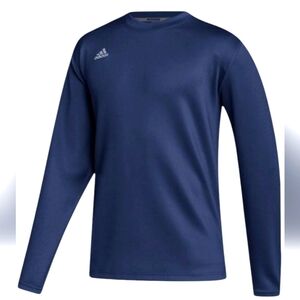 adidas Men's Icon Fleece Pullover Jacket Size Large Navy NWT